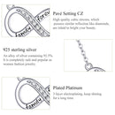 BAMOER κολιέ άπειρο SCN352 με κυβική ζιρκόνια, ασήμι 925, ασημί - Timo Leon™ Shop