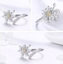 BAMOER δαχτυλίδι SCR471 με κυβική ζιρκόνια, ανοιγόμενο, ασήμι 925, ασημί - Timo Leon™ Shop