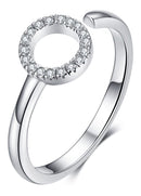 BAMOER δαχτυλίδι SCR545 με κυβική ζιρκόνια, ανοιγόμενο, ασήμι 925, ασημί - Timo Leon™ Shop