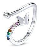 BAMOER δαχτυλίδι SCR730, κυβική ζιρκόνια, ανοιγόμενο, ασήμι 925, ασημί - Timo Leon™ Shop