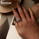 BAMOER δαχτυλίδι SCR984-E με συνθετική τουρμαλίνη, ασήμι 925, ασημί - Timo Leon™ Shop