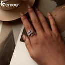 BAMOER δαχτυλίδι SCR984-E με συνθετική τουρμαλίνη, ασήμι 925, ασημί - Timo Leon™ Shop