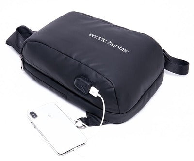 ARCTIC HUNTER Τσάντα Crossbody XB-00081-BK, USB, μαύρη - Timo Leon™ Shop