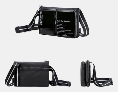 SUPER FIVE τσάντα ώμου XB00118-BK, μαύρη