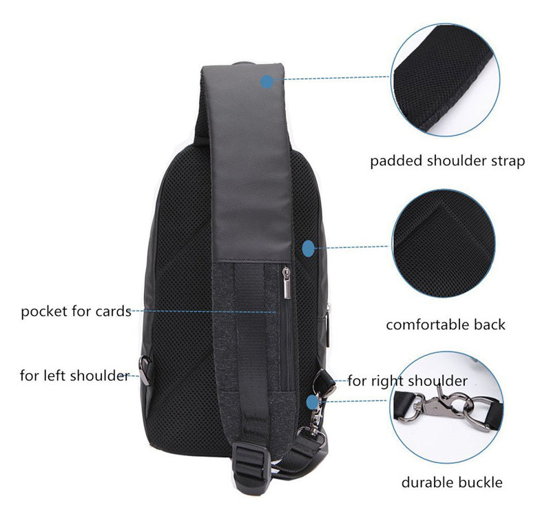 ARCTIC HUNTER τσάντα Crossbody XB0060 με θήκη tablet, αδιάβροχη, μαύρη - Timo Leon™ Shop